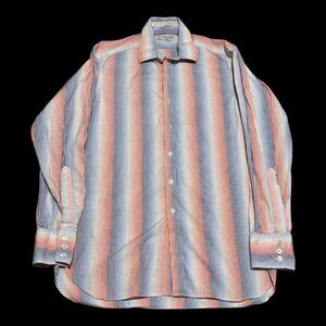 Turnbull & Asser Multicolor Striped Button‎ Down Long Sleeve Shirt Men’s 15 1/2